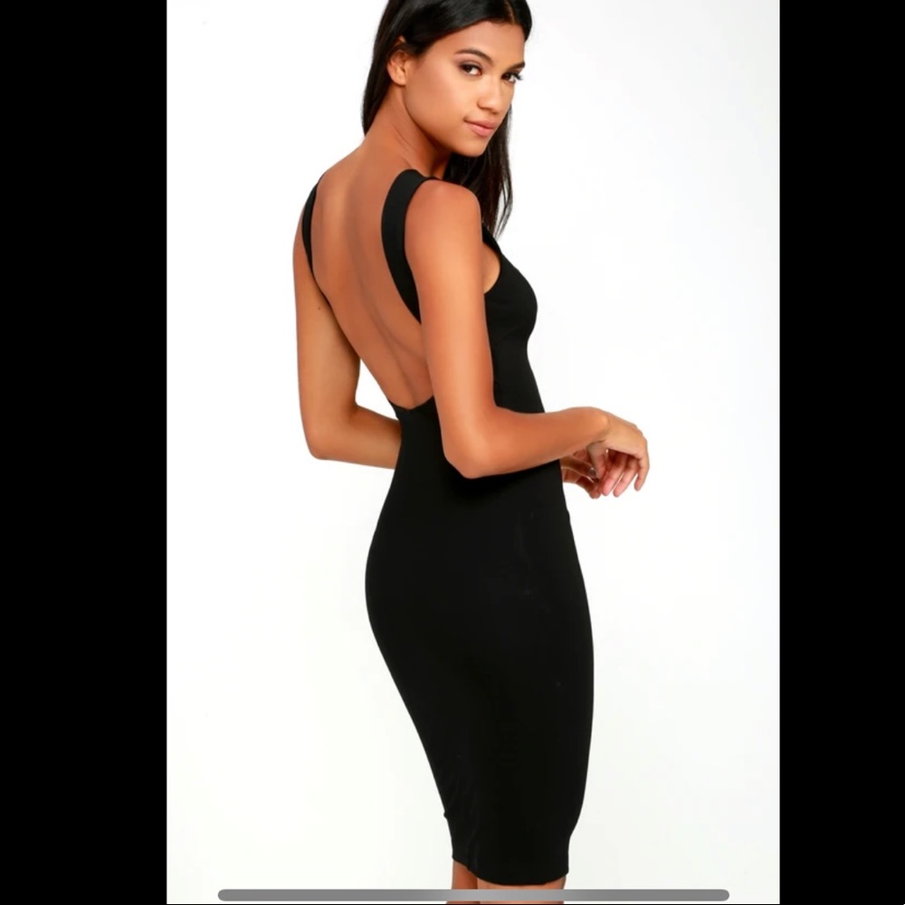 Lulus Like a Lady Black Backless Midi Dress